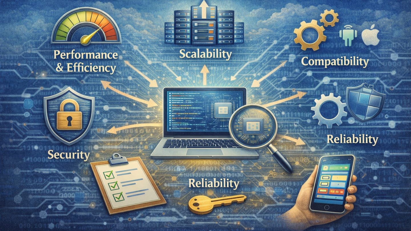 Technical considerations: performance and efficiency, scalability, compatibility, reliability, security